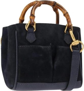 Gucci Pre-owned Su&egrave;de Mini Tas - Dames - Vintage Mini Tas - Blauw - ONE Size - Su&egrave;de - Vintage