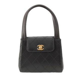 Chanel Pre-owned Quilted Lambskin Flap Handbag - Dames - Pre-owned - Zwart - Maat: ONE Size Leer