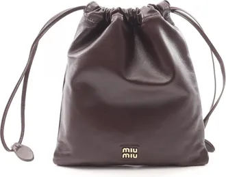 Miu Miu Brown Leather Pouch (Pre-Owned)