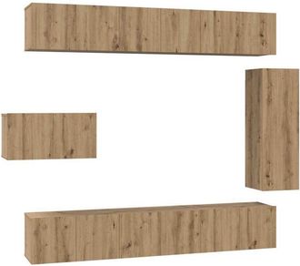 vidaXL Conjunto de mueble de TV 8 pcs Roble artisan 30.5 x 30 x 90 cm vidaXL