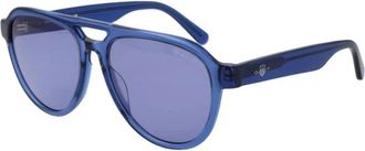 GANT Sunglasses, male, Blue, Size: ONE SIZE Acetate Rectangular Frame Sunglasses