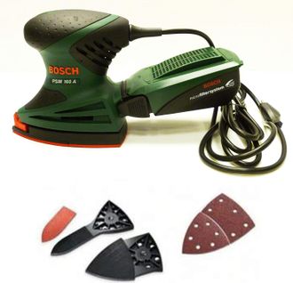 Bosch Levigatrice Palmare Piastra 104mm 160w In Kit