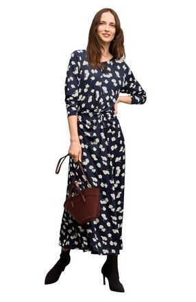 M.M.LaFleur Jae Printed Jersey Ruched Dress in Petal Print at Nordstrom, Size X-Large