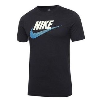 Nike Mens Nike Casual Sports Breathable Alphabet Printing Short Sleeve Black T-Shirt DB6523-010
