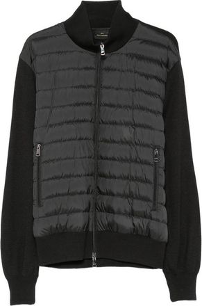 Paul & Shark Quilted-panel Zip-up Sweater