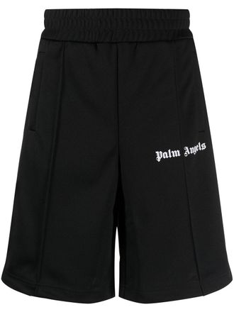 Palm Angels Trainingsshorts met logoprint - Zwart