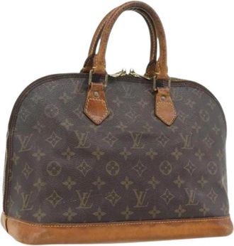 Louis Vuitton Pre-owned Hand Bag - Dames - Vintage Handtas - Bruin - ONE Size - Leer - Vintage