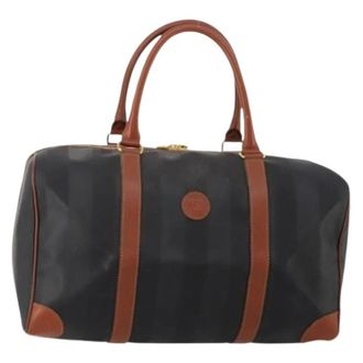 Fendi Pre-owned Vintage Boston Bag - Dames - Vintage Weekendtas - Zwart - ONE Size - Leer - Vintage