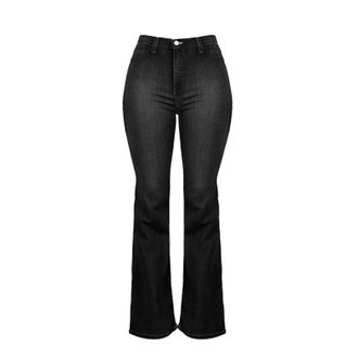Generic Womens Jeans, Trousers for Women UK, Wide Leg High Waist Flared Slim Fit Stretchy Bootcut Casual Trousers Bell Bottom Pants Denim