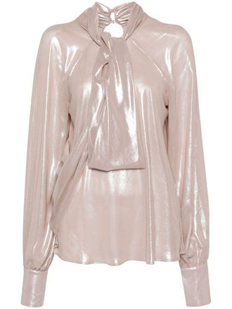 Genny draped chiffon top - Pink