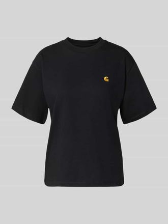 Carhartt Work in Progress T-Shirt mit Label-Stitching in Black, Gr&ouml;&szlig;e XS