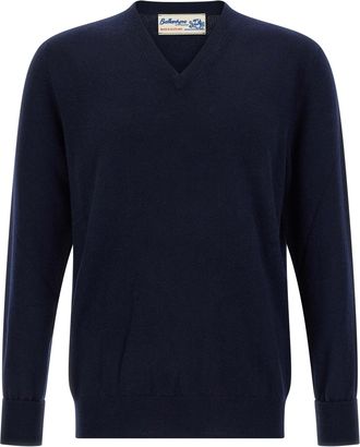 Ballantyne V-Neck Sweater Maglioni Blu-Uomo