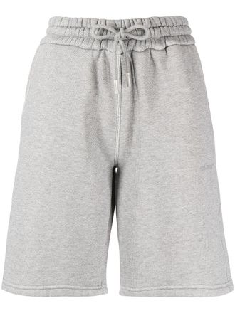 Off-white Diag-stripe drawstring shorts - Grey