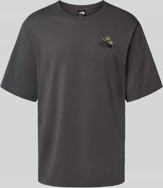 The North Face T-Shirt mit Label-Stitching in Anthrazit, Größe XL