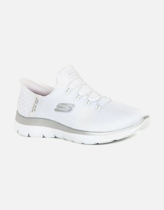 Skechers Womens Slip In Summits Wide Fit Trainers - White - Size: 4