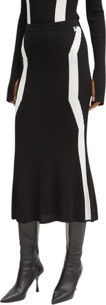 Patrizia Pepe Midi Rok - Dames - Midirokken - Zwart - L - Leer - Rokken
