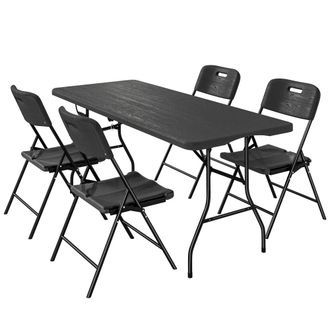 OUTSUNNY Conjunto para camping 180x74x74 cm negro