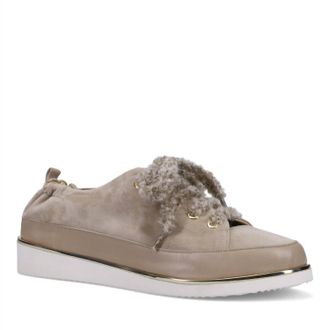Ron White Womens Nalla Cashmere Suede Nappa Sneaker In Lamb