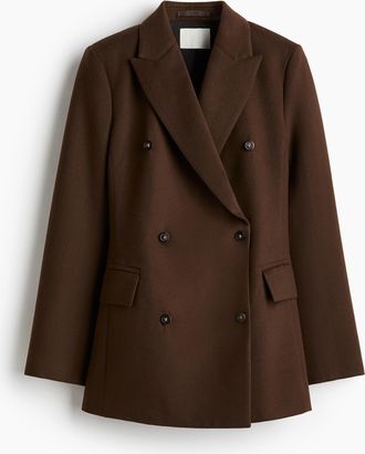 H&M Zweireihiger Blazer - Brown