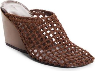 Proenza Schouler Slant Crochet Wedge Mule in Mushroom at Nordstrom, Size 39.5