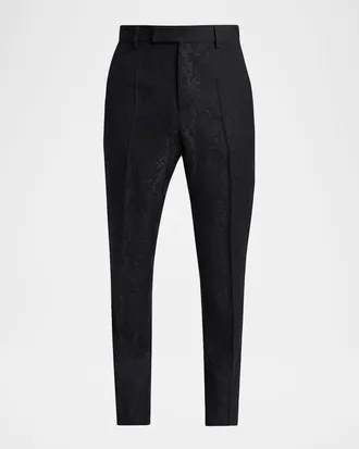 Versace Men & apos;s Python Jacquard Formal Pants
