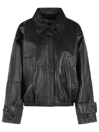 R&oacute;he Black Leather Jacket