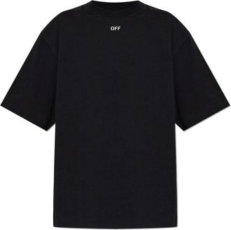 Off-white Het Logo T-shirt - Dames - T-shirts - Zwart - L - Katoen - Tops