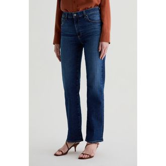 AG - Adriano Goldschmied Brinley Mid Rise Straight Leg Jeans in Poetic at Nordstrom, Size 24