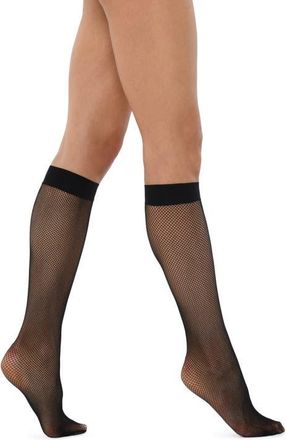 Wolford Twenties Knee High Socks in Black at Nordstrom, Size Medium