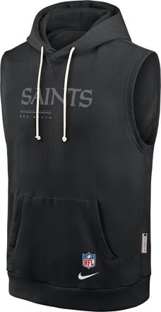 Nike New Orleans Saints Sideline Nike Mens Dri-FIT NFL Sleeveless Pullover Hoodie in Black | 03B400A7W-0CN