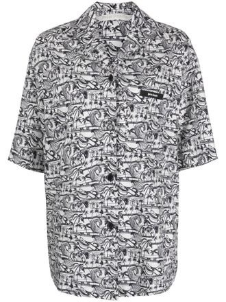 Palm Angels Camicia con stampa - Bianco