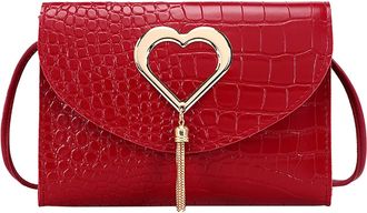 Generic All- Shoulder Bag Ladies Handbag Fashion Messenger Bag Bag Leather Shoulder Bag for Men (Red, One Size)