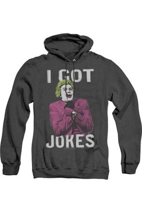 Gildan Batman Classic Tv Got Jokes Adult Heather Hoodie / Hooded Sweatshirt