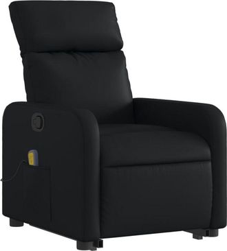 vidaXL Vidaxl - Sill&oacute;n Reclinable De Masaje De Pie Cuero Artificial Negro