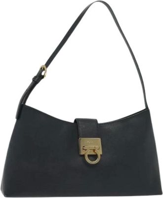 Ferragamo Pre-owned Shoulder Bags, female, Blue, Size: ONE SIZE Pre-owned Shoulder Bag
