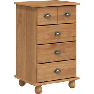 vidaXL Caj&oacute;n De Gaveta Marr&oacute;n 45.8 X 40 X 79 Cm Madera Maciza De Pino Vidaxl