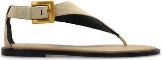 Balmain Anthem Suede Sandalen - Dames - Sandalen - Beige - 39 EU - Leer - Schoenen