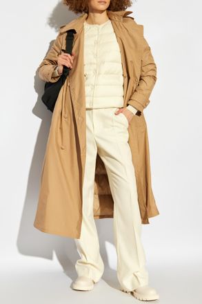 Moncler Trench Coat Barbetane, Womens, Beige