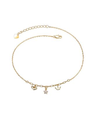 Rachel Glauber 14K Plated CZ Chain Bracelet
