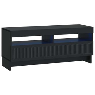 vidaXL Mueble De Tv Led Negro Madera De Ingenier&iacute;a Vidaxl