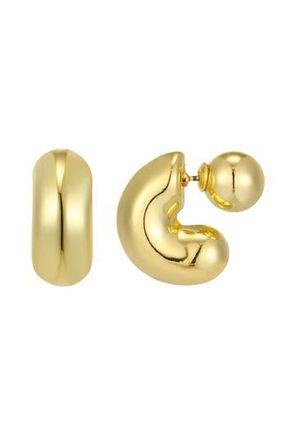 Adornia 14K Gold Plated Front/Back Hoop Earrings at Nordstrom Rack