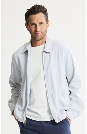 J.A.C.H.S. Linen Blend Zip Up Jacket in Light Grey at Nordstrom, Size Xx-Large