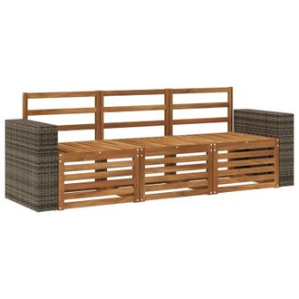 vidaXL Juegos De Sof&aacute;s 3 Pcs Madera De Acacia S&oacute;lida Vidaxl