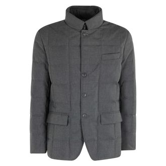 Fay Winter Jackets, male, Gray, XL, Double Jacket