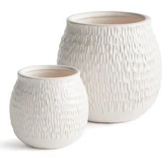 Napa Home & Garden Nereus Flowerpot Planters, Set of 2 in White at Nordstrom