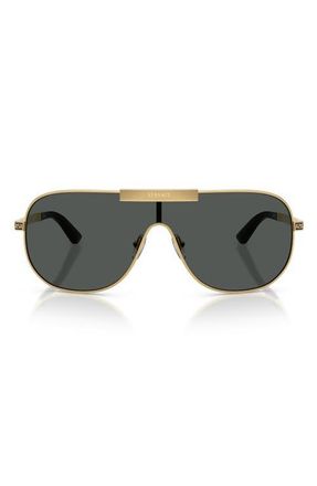 Versace 140mm Irregular Sunglasses in Gold /Dark Grey at Nordstrom