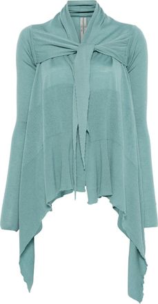 Rick Owens wrap cardigan - women - Virgin Wool - L - Blue