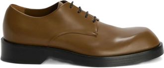 Jil Sander Leren derby schoenen - Bruin