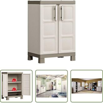 Keter Armadio - Keter Armadietto Basso Excellence Beige e Talpa 97 cm