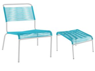 Schubiger M&ouml;bel Spaghetti-Lounger + Hocker S&auml;ntis
